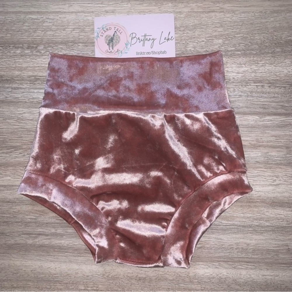 Crushed velvet pink baby bummies handmade new